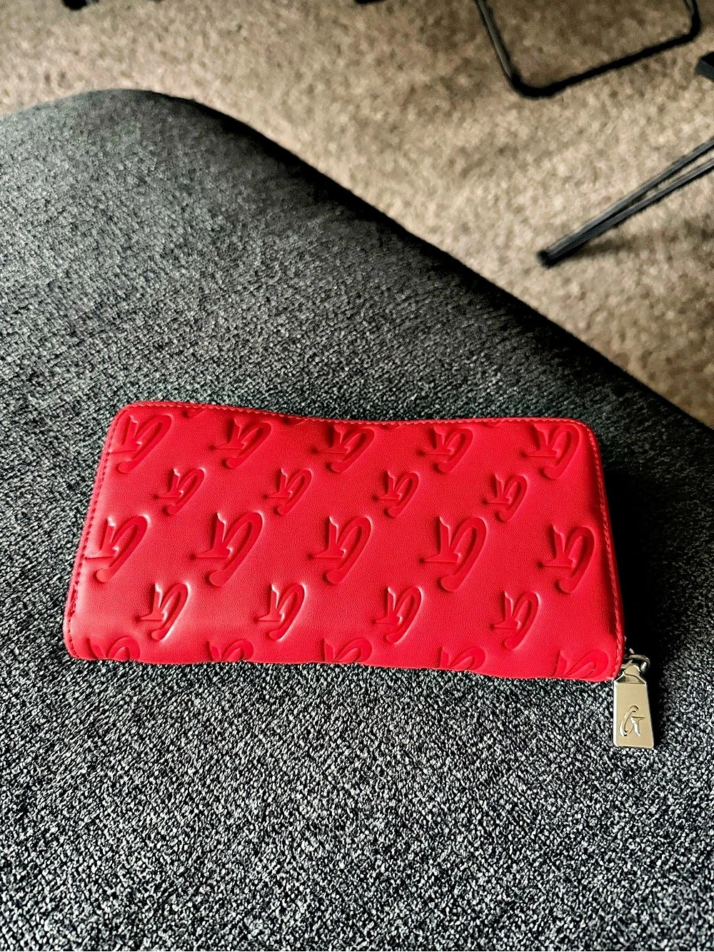 Glam-Aholic Standard Monogram Wallet in Red
